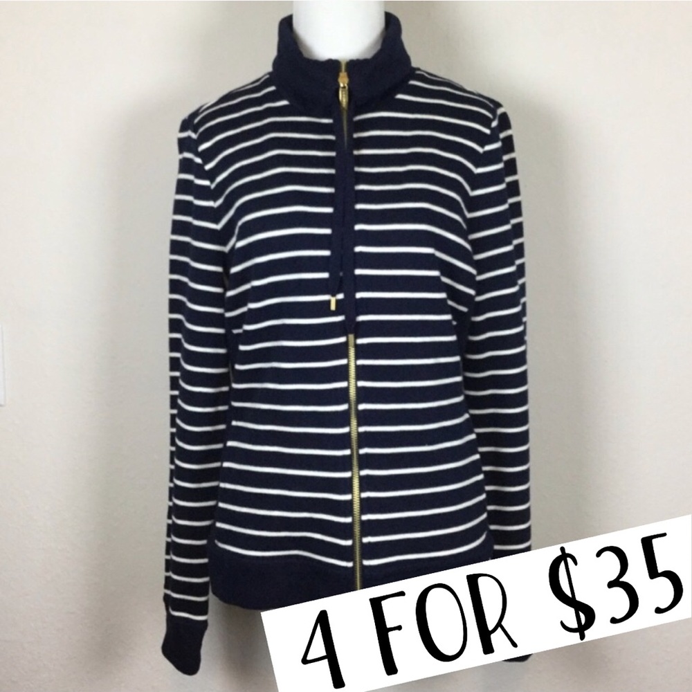 Lauren Ralph Lauren striped blue white jacket M